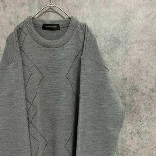 VINTAGE - 90S vintage 柄ニット メンズM グレー 古着 個性派 B4 VINTAGE - 90S vintage 柄ニット メンズM グレー 古着 個性派 B4