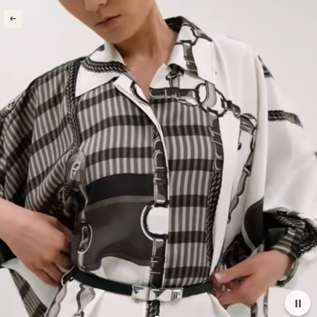 HERMES - 未使用品HERMES2025SSシルクカフタンワンピースシャツ HERMES - 未使用品HERMES2025SSシルクカフタンワンピースシャツ