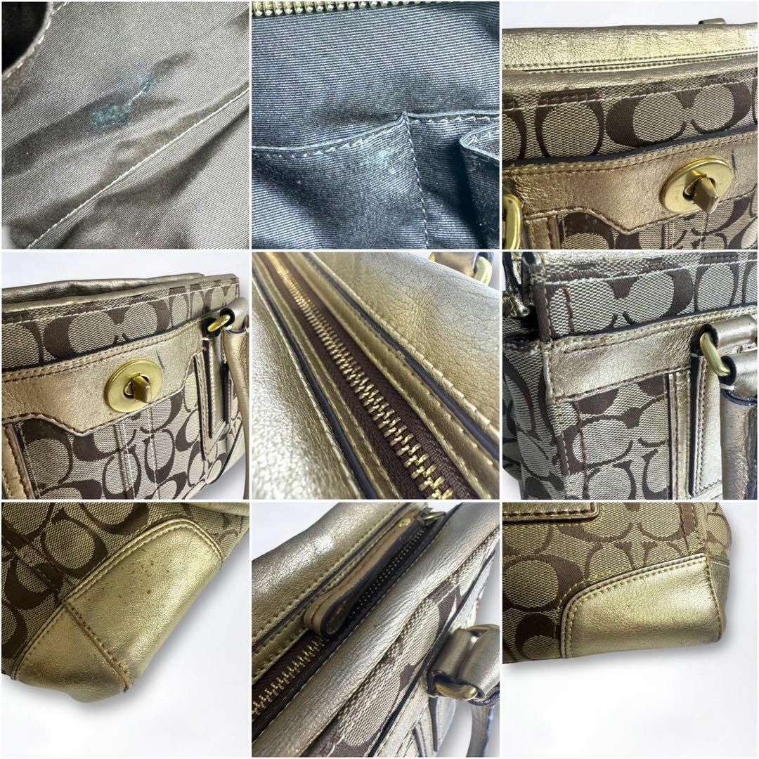 COACH - 人気 COACH コーチ シグネチャー ハンドバッグ COACH - 人気 COACH コーチ シグネチャー ハンドバッグ