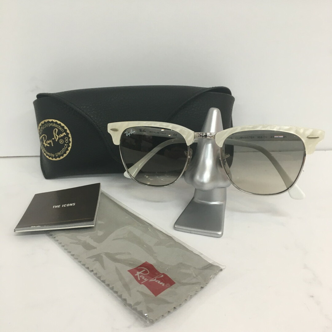 Ray-Ban - Ray-Ban RB3016 988132 49サイズ CLUBMASTER シルバー Ray-Ban - Ray-Ban RB3016 988132 49サイズ CLUBMASTER シルバー