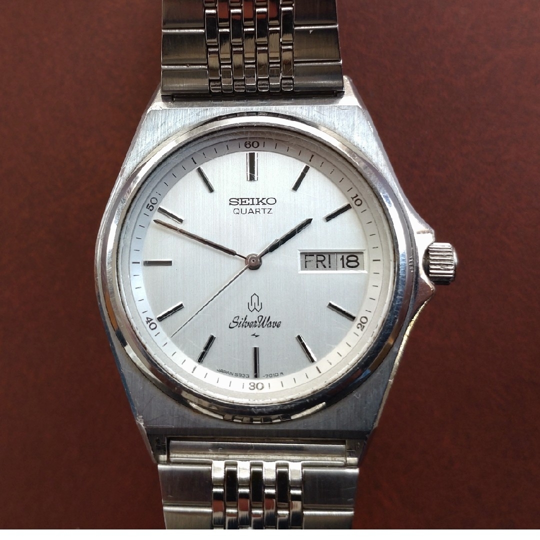 SEIKO - 電池交換済 ビンテージ セイコー シルバーウエイブ の SEIKO - 電池交換済 ビンテージ セイコー シルバーウエイブ の