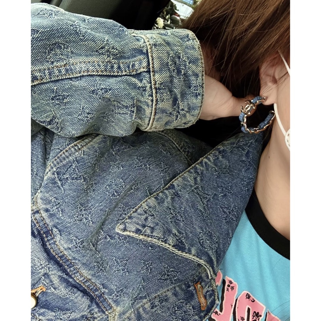 CHANEL - 新品未使用 シャネル フープピアス デニム 超希少 国内 CHANEL - 新品未使用 シャネル フープピアス デニム 超希少 国内