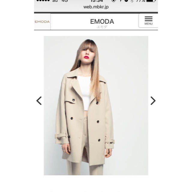 EMODA(エモダ)のエモダ トレンチコート レディースのジャケット/アウター(トレンチコート)の商品写真