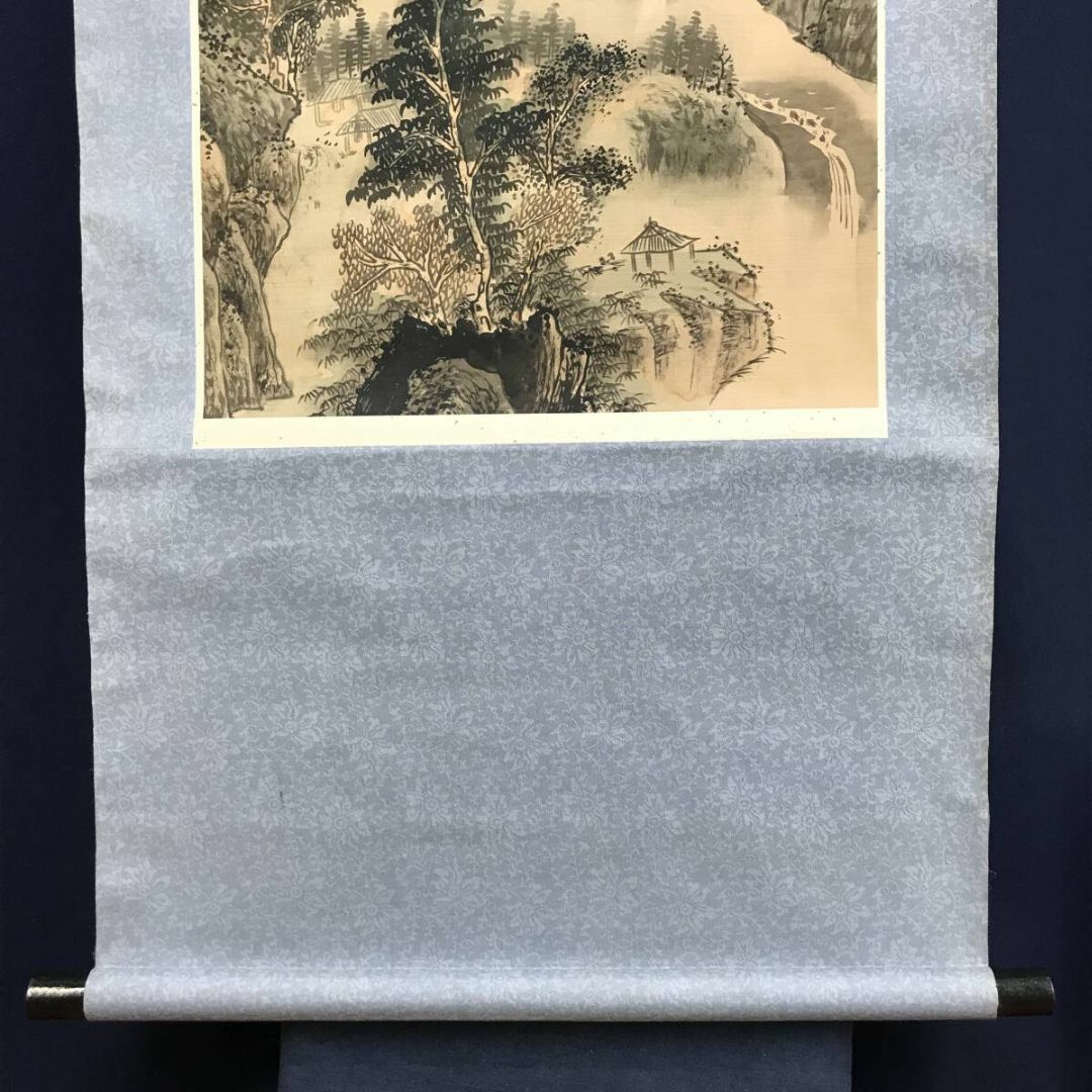 真作/凌雲/渓山幽居図/山水図/中国山水図/掛軸☆宝船☆AF-586の 真作/凌雲/渓山幽居図/山水図/中国山水図/掛軸☆宝船☆AF-586の