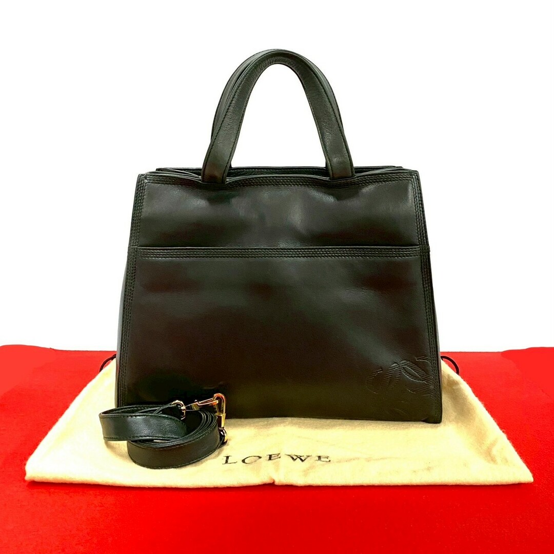 LOEWE - 極 美品 袋付 LOEWE ロエベ アナグラム ロゴ ナッパ LOEWE - 極 美品 袋付 LOEWE ロエベ アナグラム ロゴ ナッパ