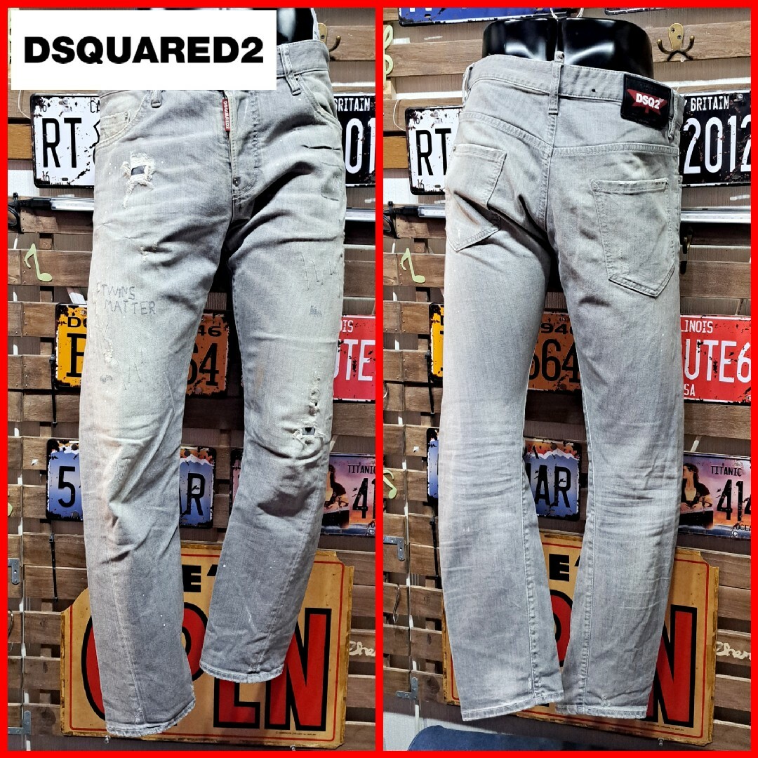 DSQUARED2 - Dsquared2 ストレッチ Sexy Twist Jean グレー DSQUARED2 - Dsquared2 ストレッチ Sexy Twist Jean グレー