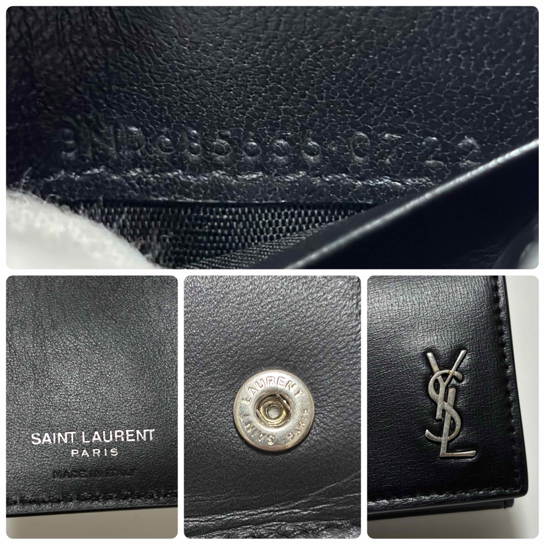 SAINT LAURENT - 159箱付✨極美品✨サンローラン 三つ折り財布 SAINT LAURENT - 159箱付✨極美品✨サンローラン 三つ折り財布