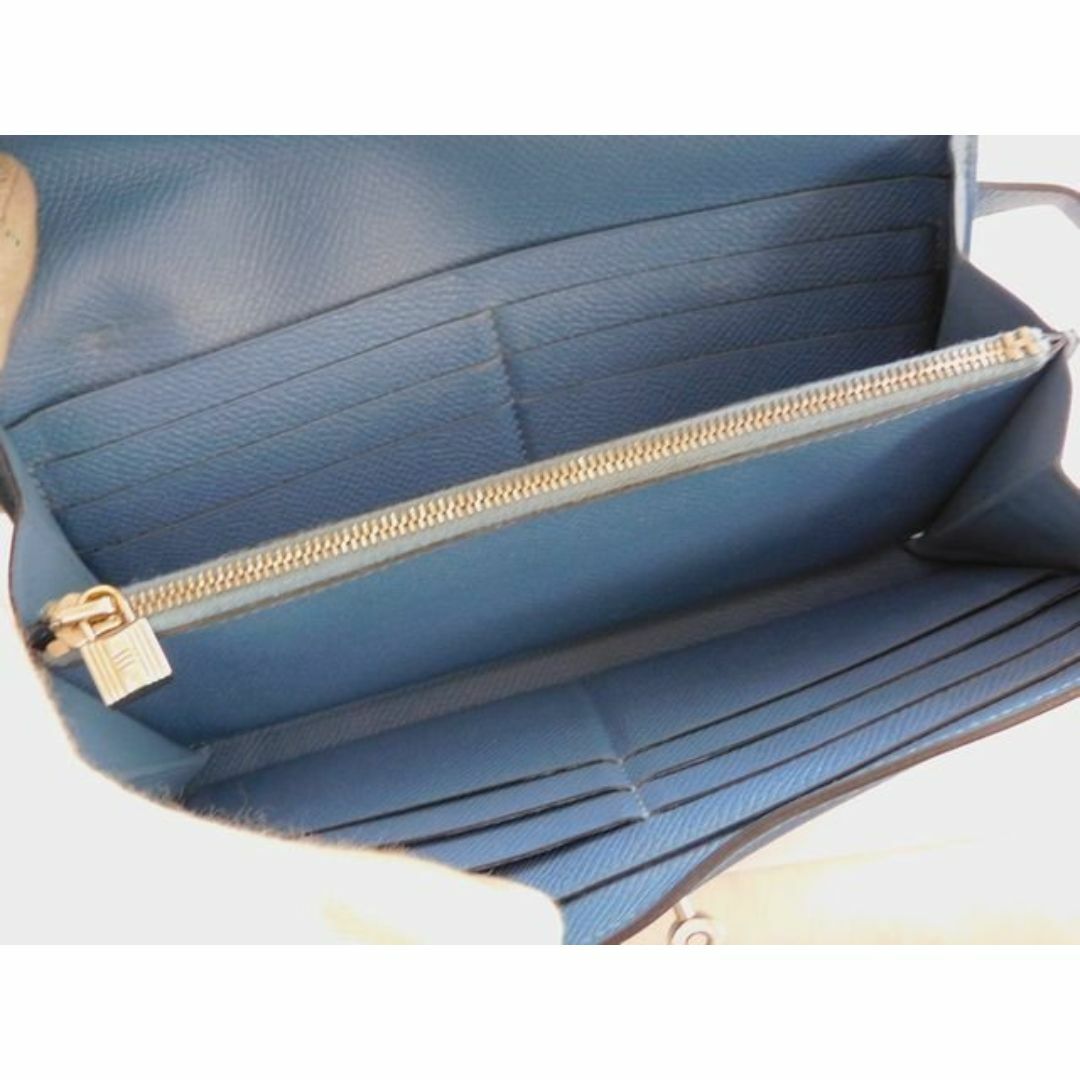 HERMES - エルメス ケリーウォレット ロング □ C刻印 セレスト HERMES - エルメス ケリーウォレット ロング □ C刻印 セレスト