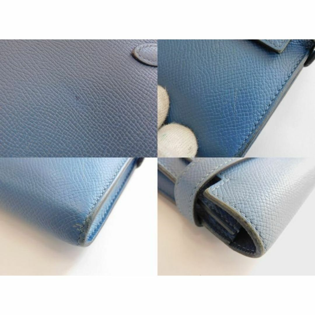 HERMES - エルメス ケリーウォレット ロング □ C刻印 セレスト HERMES - エルメス ケリーウォレット ロング □ C刻印 セレスト