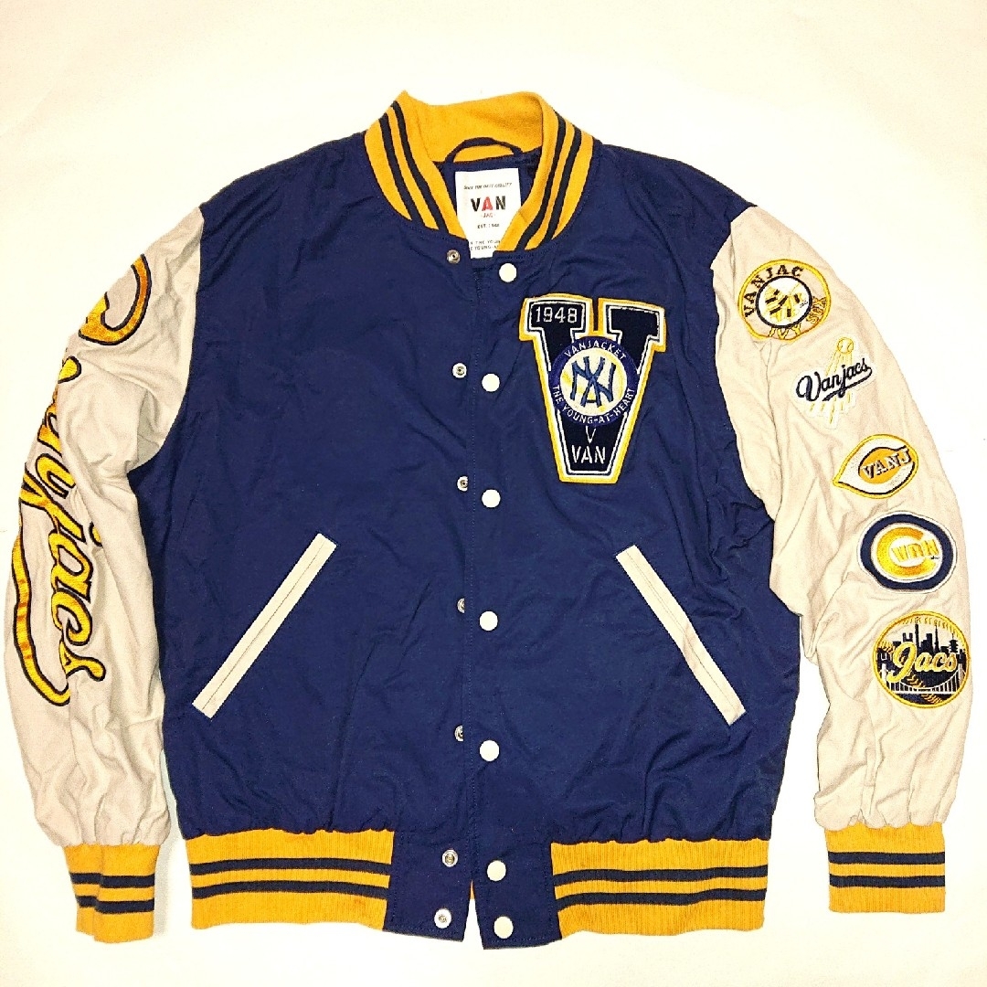 VAN Jacket - ヴァンヂャケット☆ロゴ刺繍ワッペン スタジャン VAN Jacket - ヴァンヂャケット☆ロゴ刺繍ワッペン スタジャン