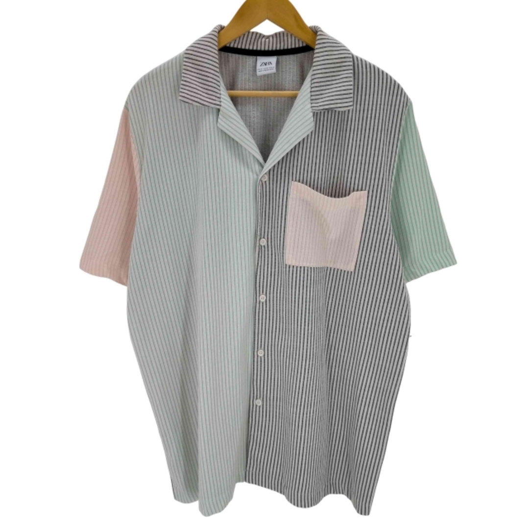 ZARA - ZARA(ザラ) マルチストライプ オープンカラーシャツ ZARA - ZARA(ザラ) マルチストライプ オープンカラーシャツ