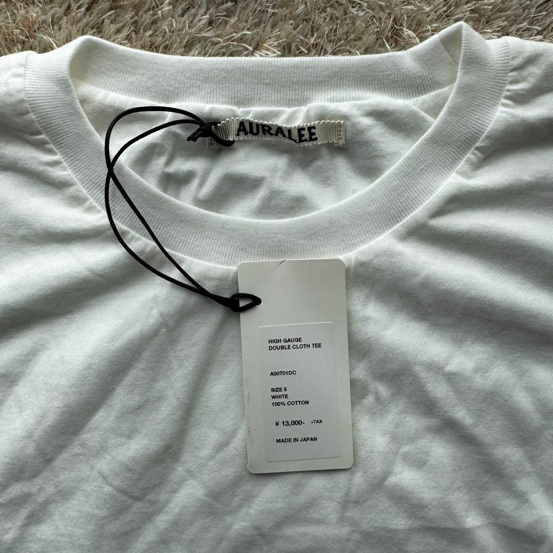 AURALEE - 【未使用】AURALEE オーラリー Tシャツ 白T ホワイト AURALEE - 【未使用】AURALEE オーラリー Tシャツ 白T ホワイト