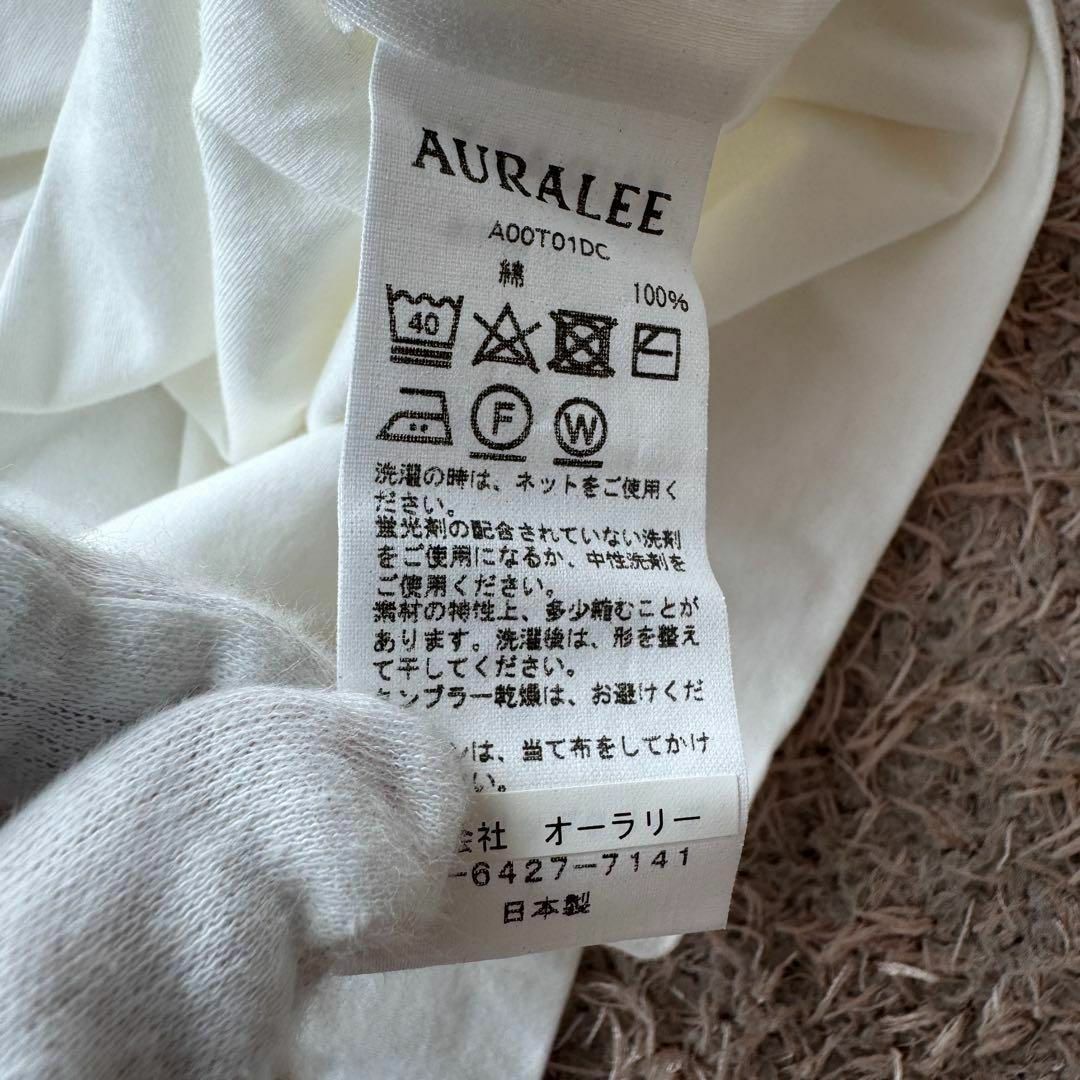 AURALEE - 【未使用】AURALEE オーラリー Tシャツ 白T ホワイト AURALEE - 【未使用】AURALEE オーラリー Tシャツ 白T ホワイト