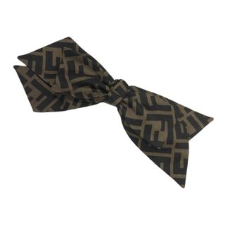 FENDI - FENDI フェンディ ズッカ柄 リボン バレッタ ヘア FENDI - FENDI フェンディ ズッカ柄 リボン バレッタ ヘア