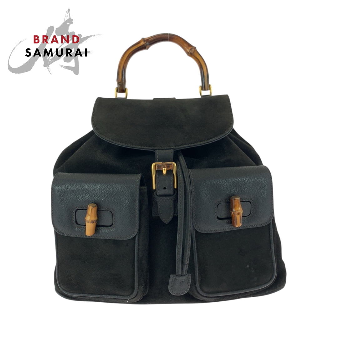 GUCCI - GUCCI グッチ バンブー ブラック 黒 ブラウン ゴールド GUCCI - GUCCI グッチ バンブー ブラック 黒 ブラウン ゴールド