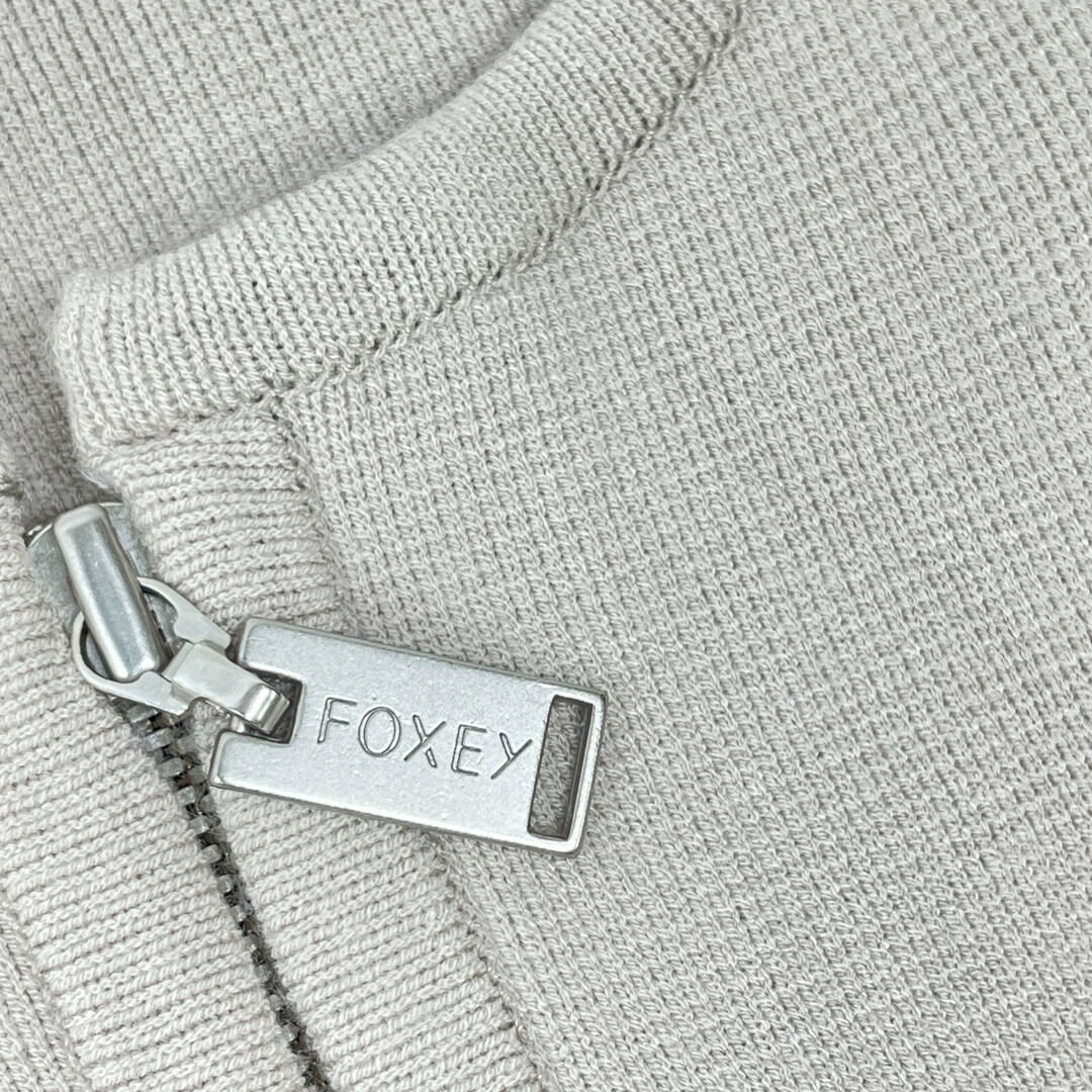 FOXEY - フォクシー 38054 ベージュ Urban Standard ニットジャケット 38 FOXEY - フォクシー 38054 ベージュ Urban Standard ニットジャケット 38