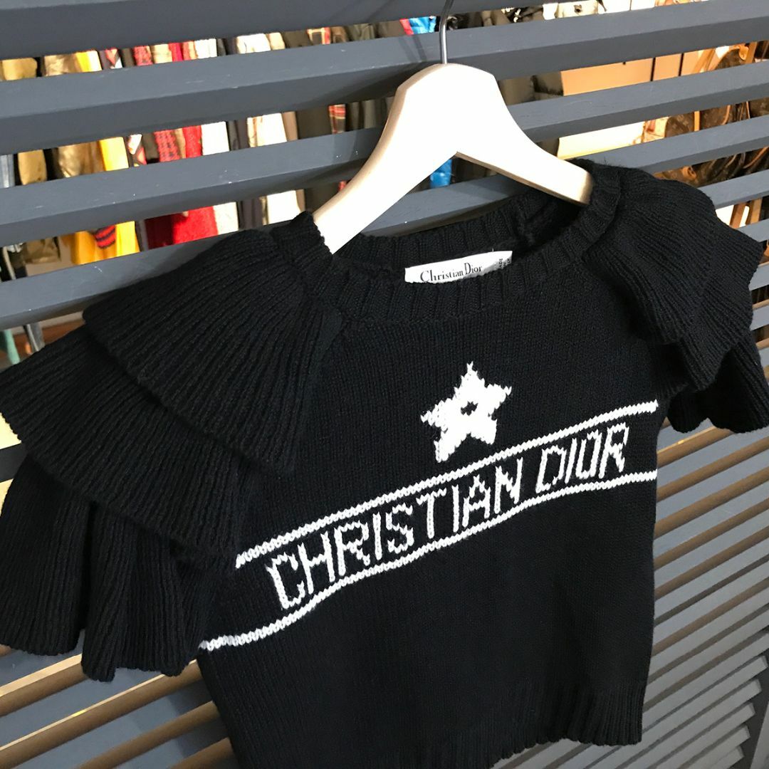 Christian Dior - 超美品 ディオール クロップド丈 フリル 半袖 Christian Dior - 超美品 ディオール クロップド丈 フリル 半袖