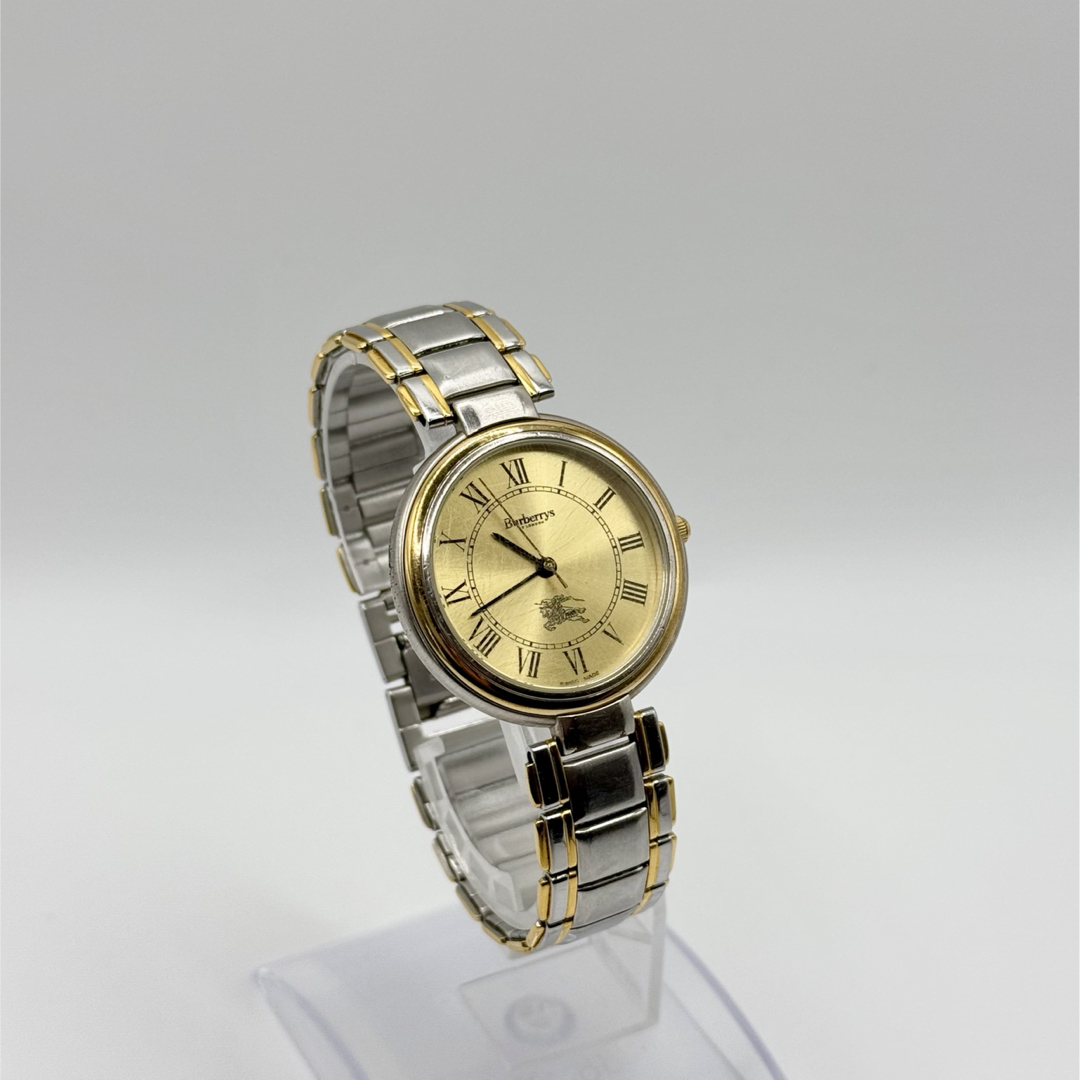 BURBERRY - BURBERRY バーバリー QZ ゴールド文字盤 8000 メンズ BURBERRY - BURBERRY バーバリー QZ ゴールド文字盤 8000 メンズ