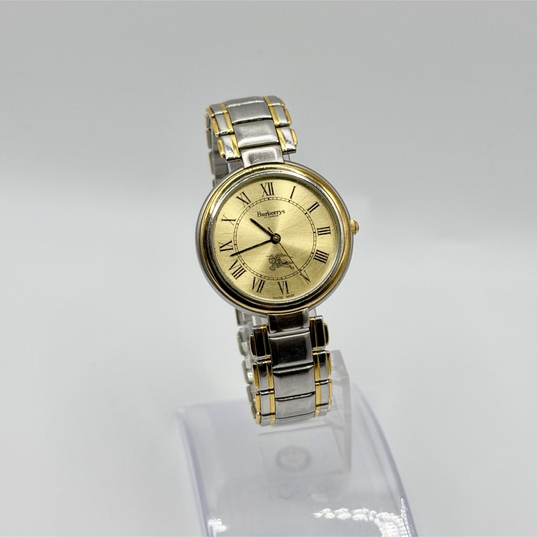 BURBERRY - BURBERRY バーバリー QZ ゴールド文字盤 8000 メンズ BURBERRY - BURBERRY バーバリー QZ ゴールド文字盤 8000 メンズ