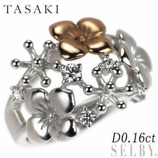 TASAKI - 田崎真珠 K18WG/PG ダイヤモンド リング 0.16ct TASAKI - 田崎真珠 K18WG/PG ダイヤモンド リング 0.16ct