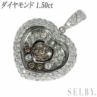 K18WG ダイヤモンド ペンダントトップ 1.50ct ハートの通販 by K18WG ダイヤモンド ペンダントトップ 1.50ct ハートの通販 by