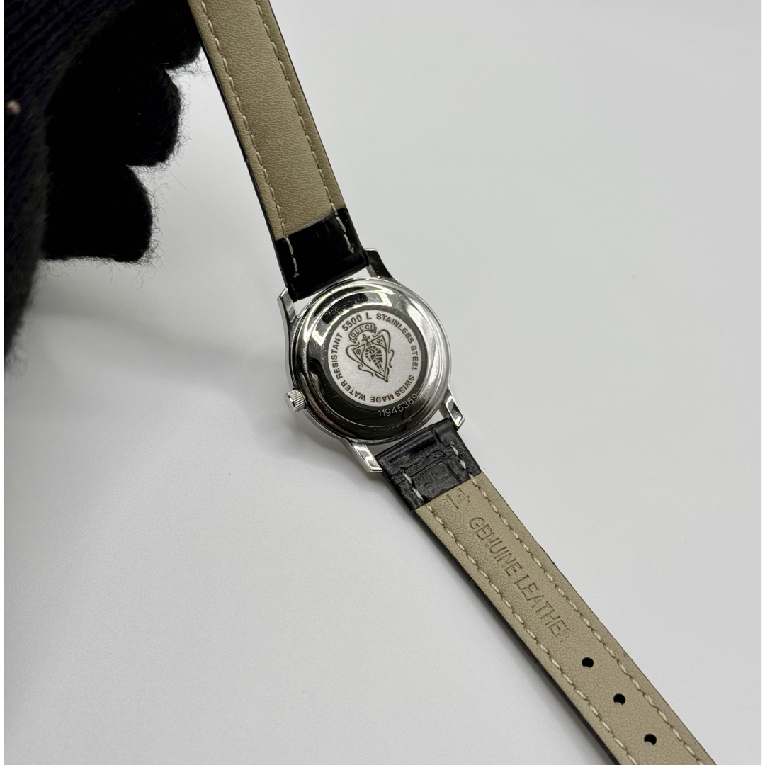GUCCI - GUCCI グッチ 5500L QZ シルバー文字盤 レディース GUCCI - GUCCI グッチ 5500L QZ シルバー文字盤 レディース