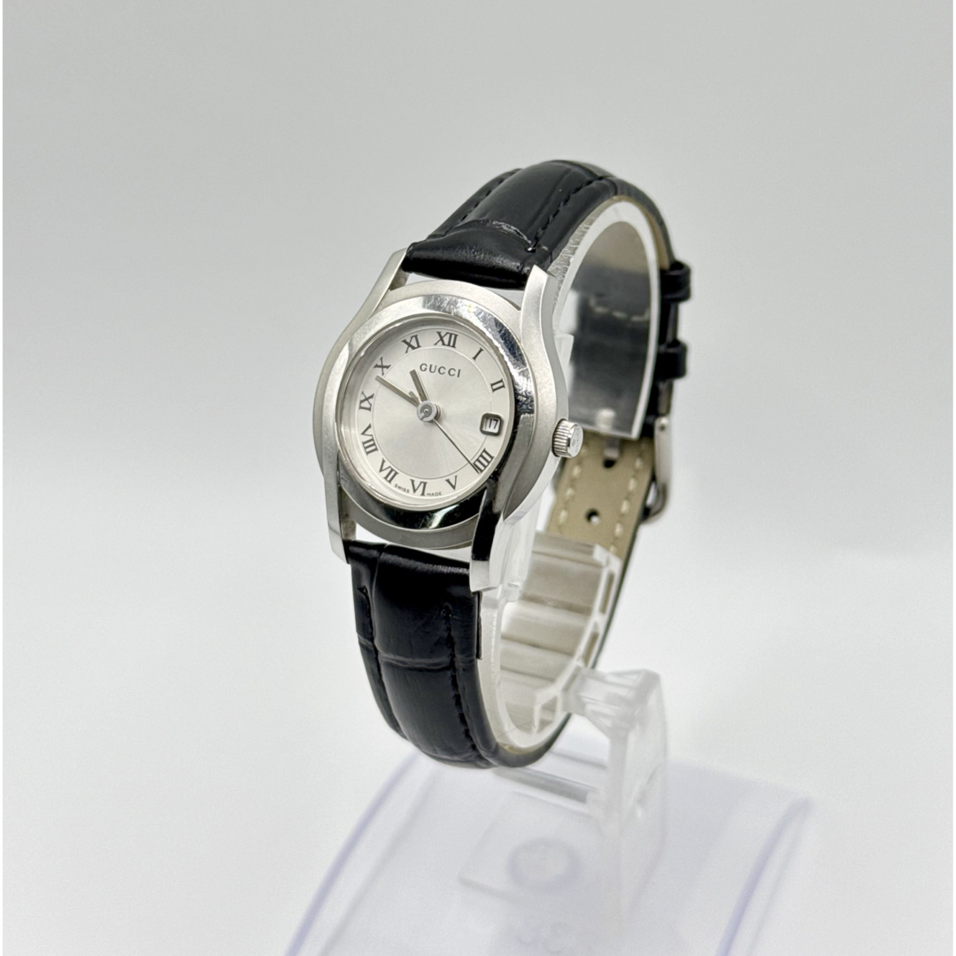 GUCCI - GUCCI グッチ 5500L QZ シルバー文字盤 レディース GUCCI - GUCCI グッチ 5500L QZ シルバー文字盤 レディース