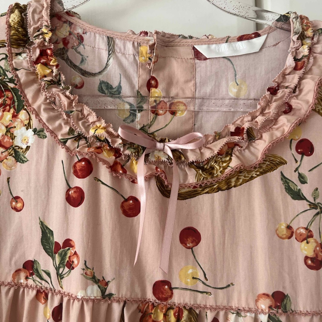 PINK HOUSE - 美品 ピンクハウス チェリー柄ミディワンピース PINK HOUSE - 美品 ピンクハウス チェリー柄ミディワンピース