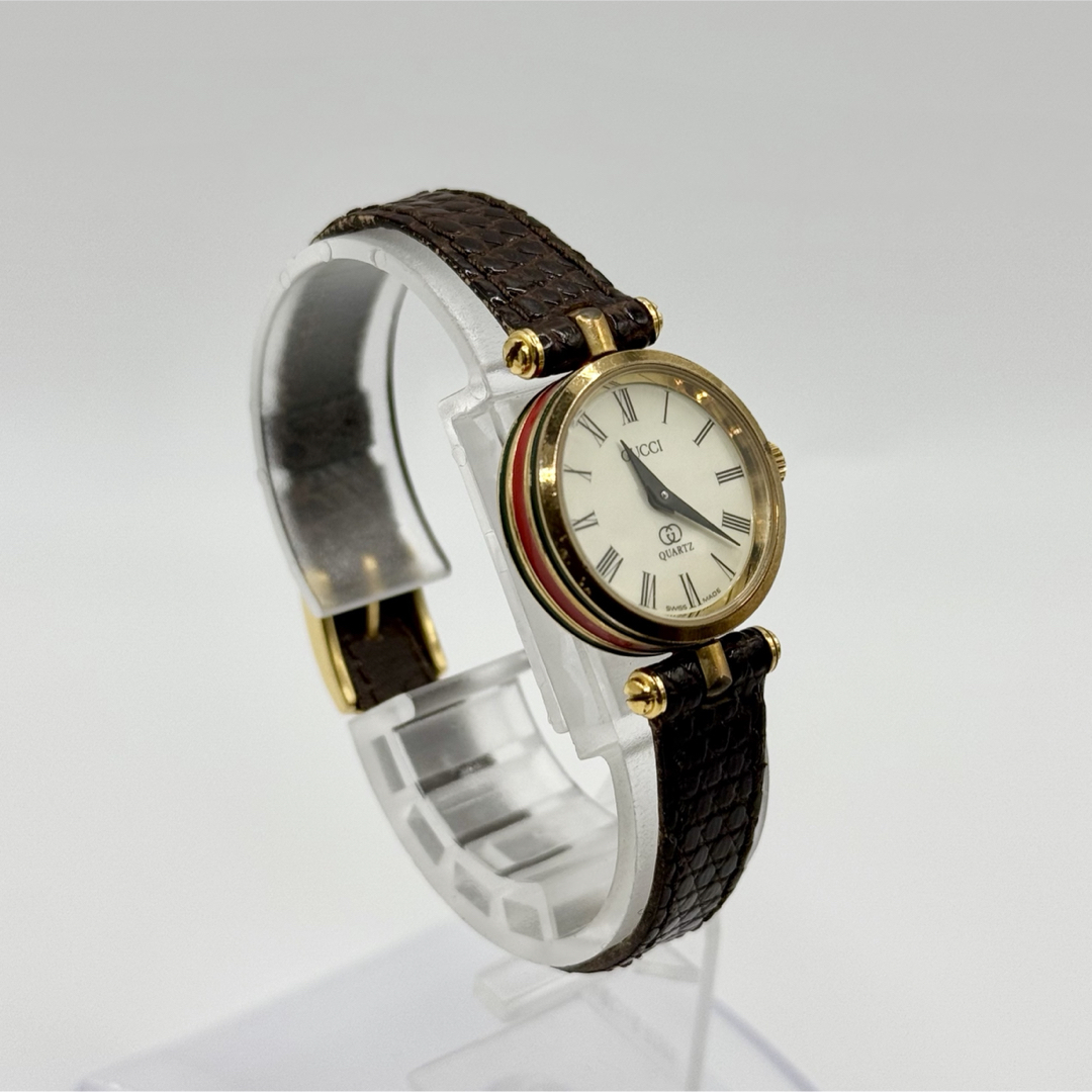GUCCI - GUCCI グッチ シェリーライン 2000L QZアイボリー文字盤 GUCCI - GUCCI グッチ シェリーライン 2000L QZアイボリー文字盤