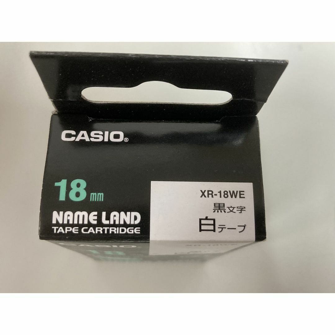 CASIO - □CASIO□ネームランドテープ 黒文字/白テープ□XR-18WE CASIO - □CASIO□ネームランドテープ 黒文字/白テープ□XR-18WE