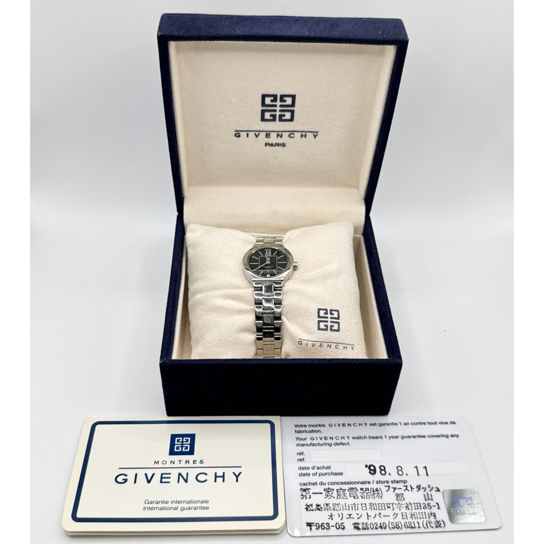 GIVENCHY - GIVENCHY ジバンシイ QZ 黒文字盤 デイト レディース GIVENCHY - GIVENCHY ジバンシイ QZ 黒文字盤 デイト レディース