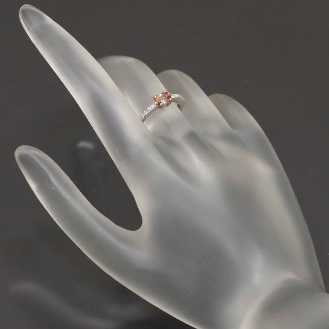 Pt900 パパラチア サファイア ダイヤモンド リング 0.488ct D0 Pt900 パパラチア サファイア ダイヤモンド リング 0.488ct D0