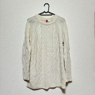 エイチアンドエム(H&M)のH&M ウールブレンド ケーブルニットセーター(ニット/セーター)