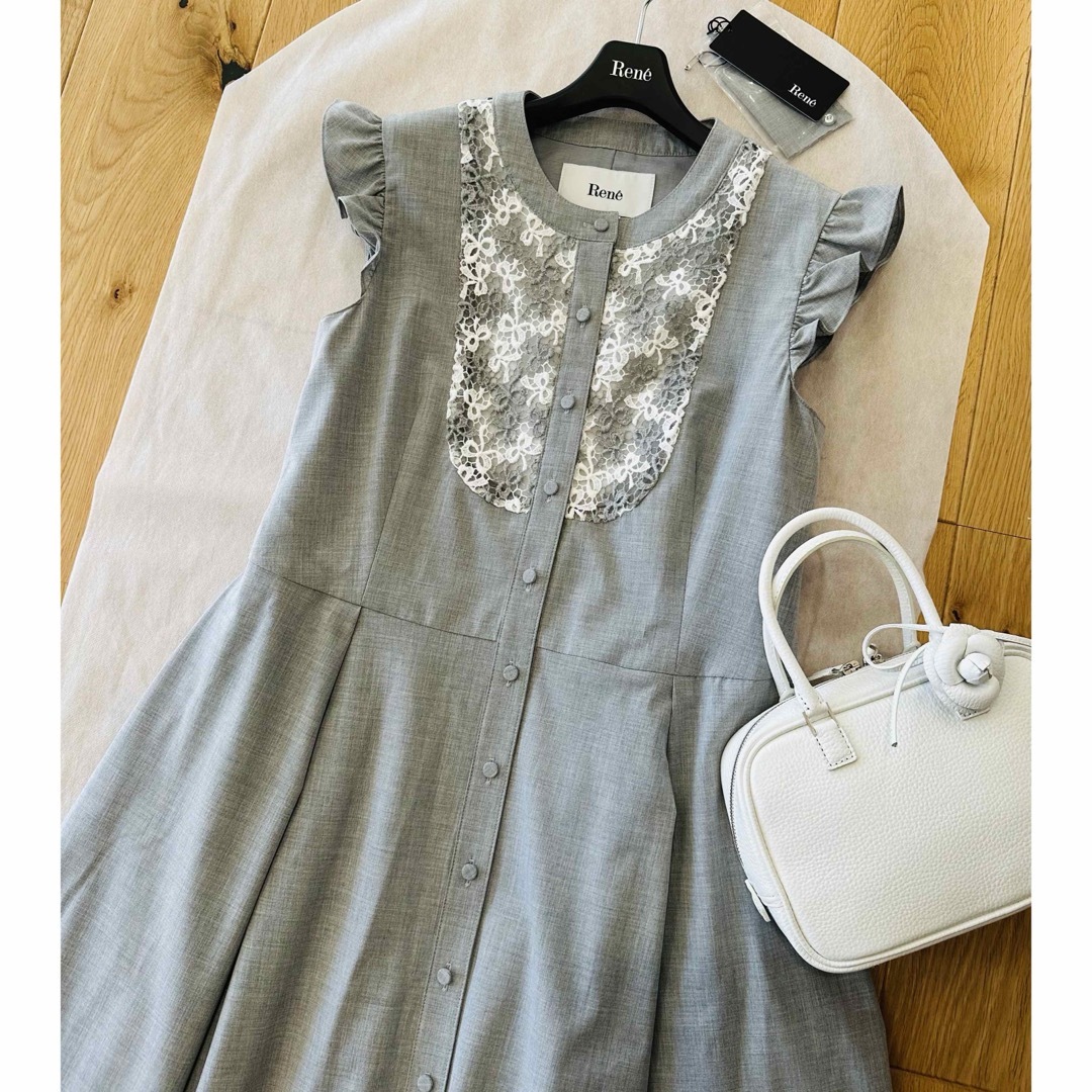 René - 未使用 Rene♡ 2025年 ワンピース“Lacy Ribbon”の通販 by René - 未使用 Rene♡ 2025年 ワンピース“Lacy Ribbon”の通販 by