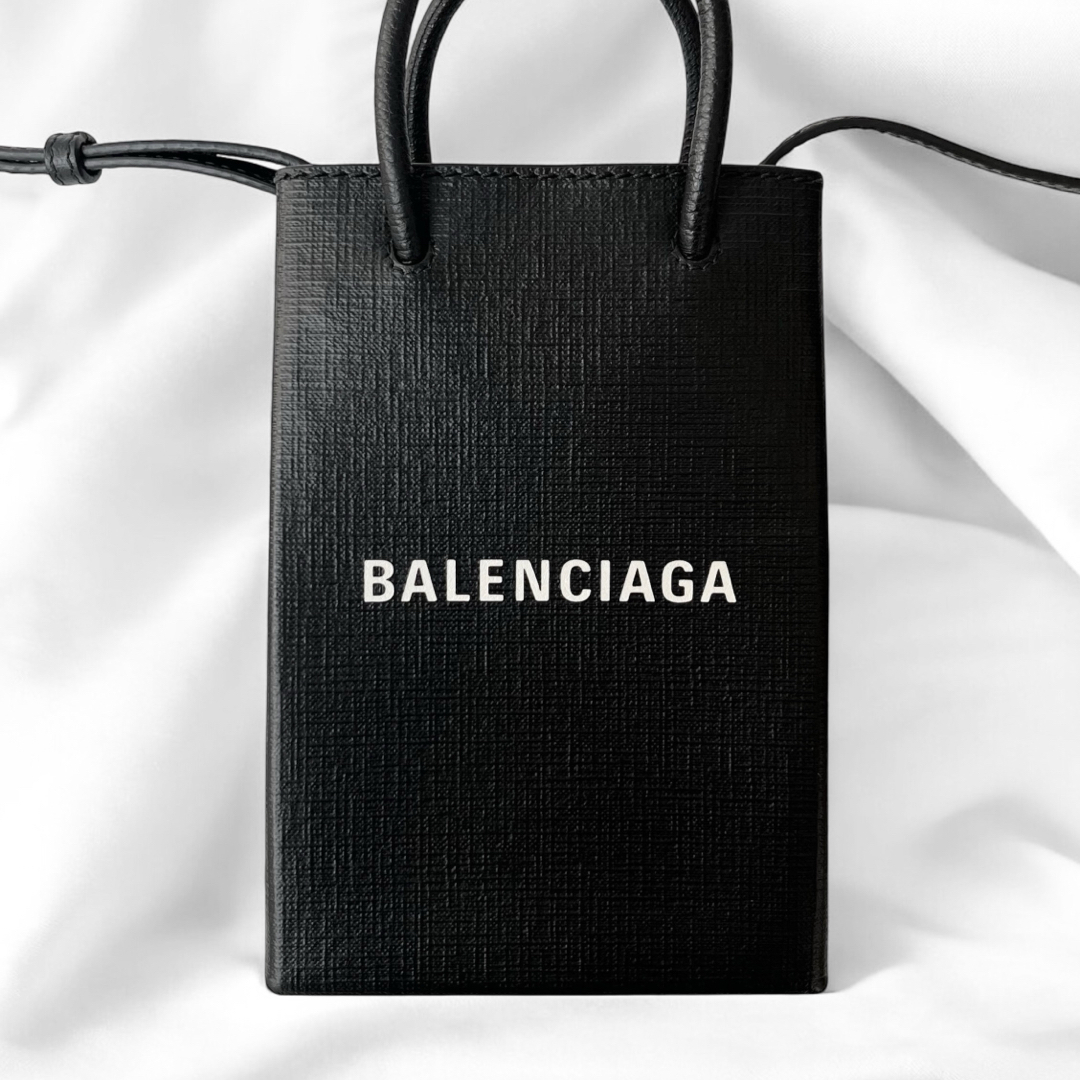 BALENCIAGA - 美品 バレンシアガ ショッピング フォンホルダー BALENCIAGA - 美品 バレンシアガ ショッピング フォンホルダー