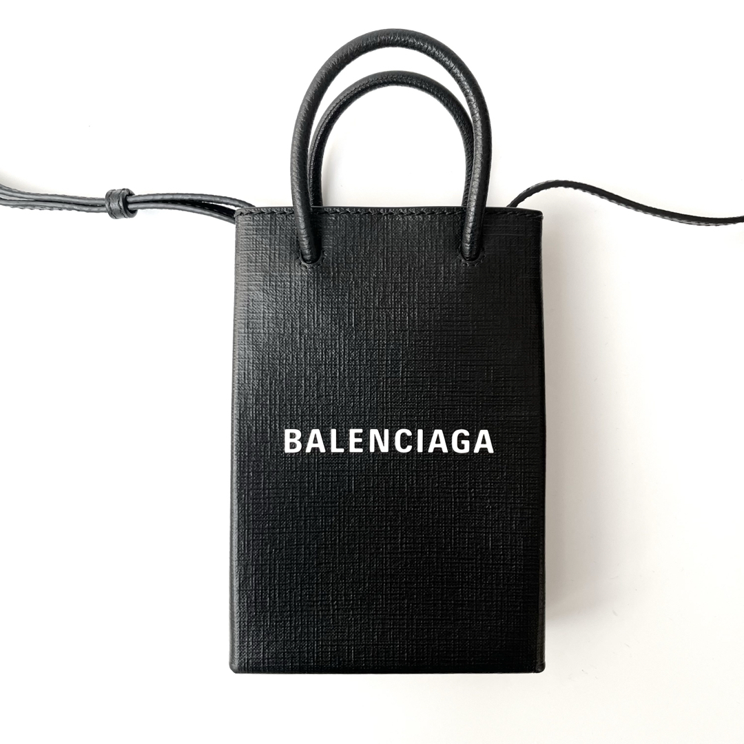BALENCIAGA - 美品 バレンシアガ ショッピング フォンホルダー BALENCIAGA - 美品 バレンシアガ ショッピング フォンホルダー