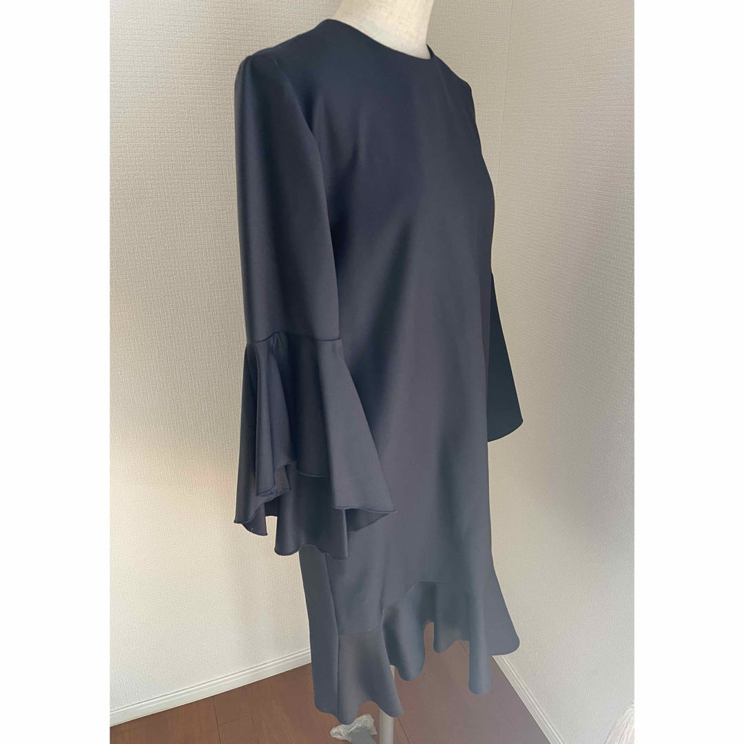 YOKO CHAN - 【未使用タグ】YOKO CHAN Flared-sleeve Dress濃紺 YOKO CHAN - 【未使用タグ】YOKO CHAN Flared-sleeve Dress濃紺