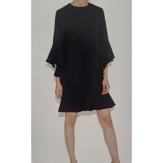 YOKO CHAN - 【未使用タグ】YOKO CHAN Flared-sleeve Dress濃紺 YOKO CHAN - 【未使用タグ】YOKO CHAN Flared-sleeve Dress濃紺