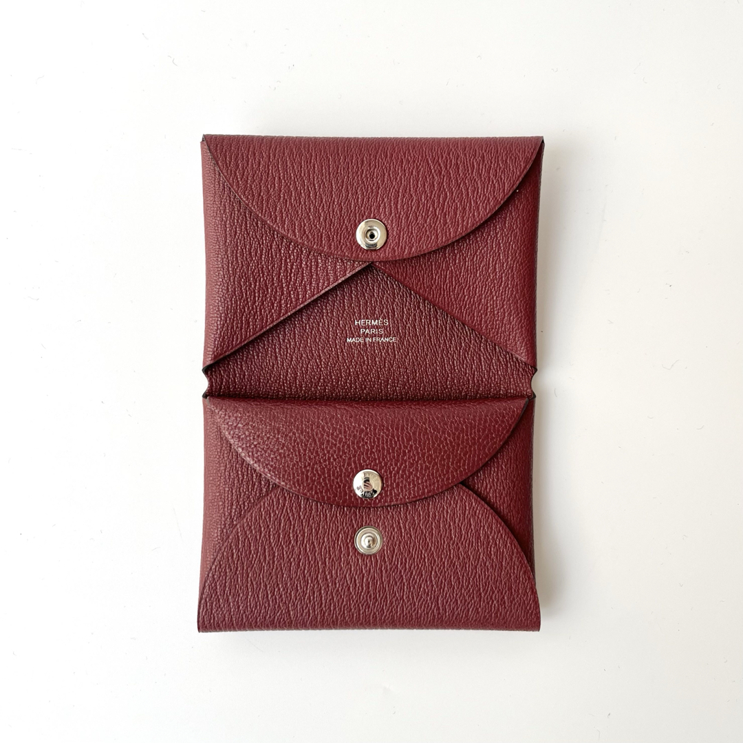 HERMES - 未使用品 エルメス カルヴィ デュオ ボルドー 財布 HERMES - 未使用品 エルメス カルヴィ デュオ ボルドー 財布