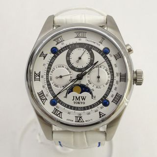 JMW TOKYO ◇腕時計/クォーツ/白文字盤/合皮ベルト/ホワイト JM JMW TOKYO ◇腕時計/クォーツ/白文字盤/合皮ベルト/ホワイト JM