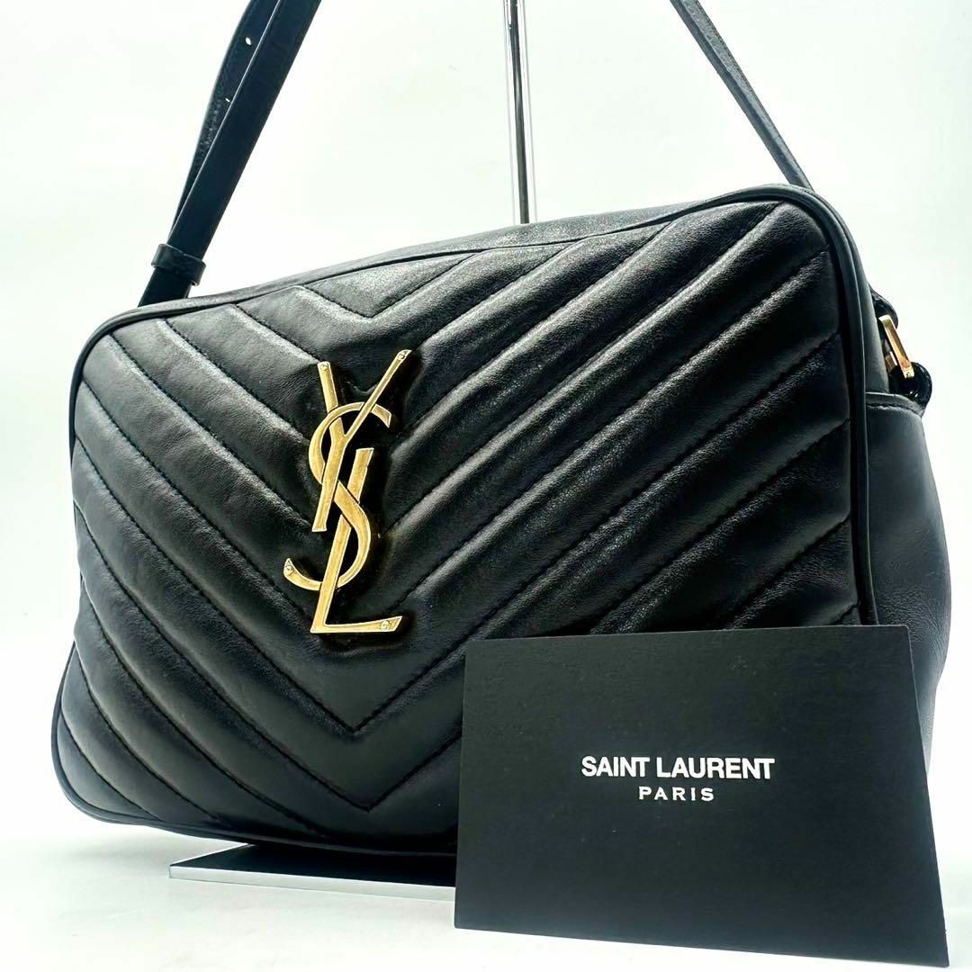 SAINT LAURENT - サンローラン YSLロゴ キルティング ラムスキン SAINT LAURENT - サンローラン YSLロゴ キルティング ラムスキン