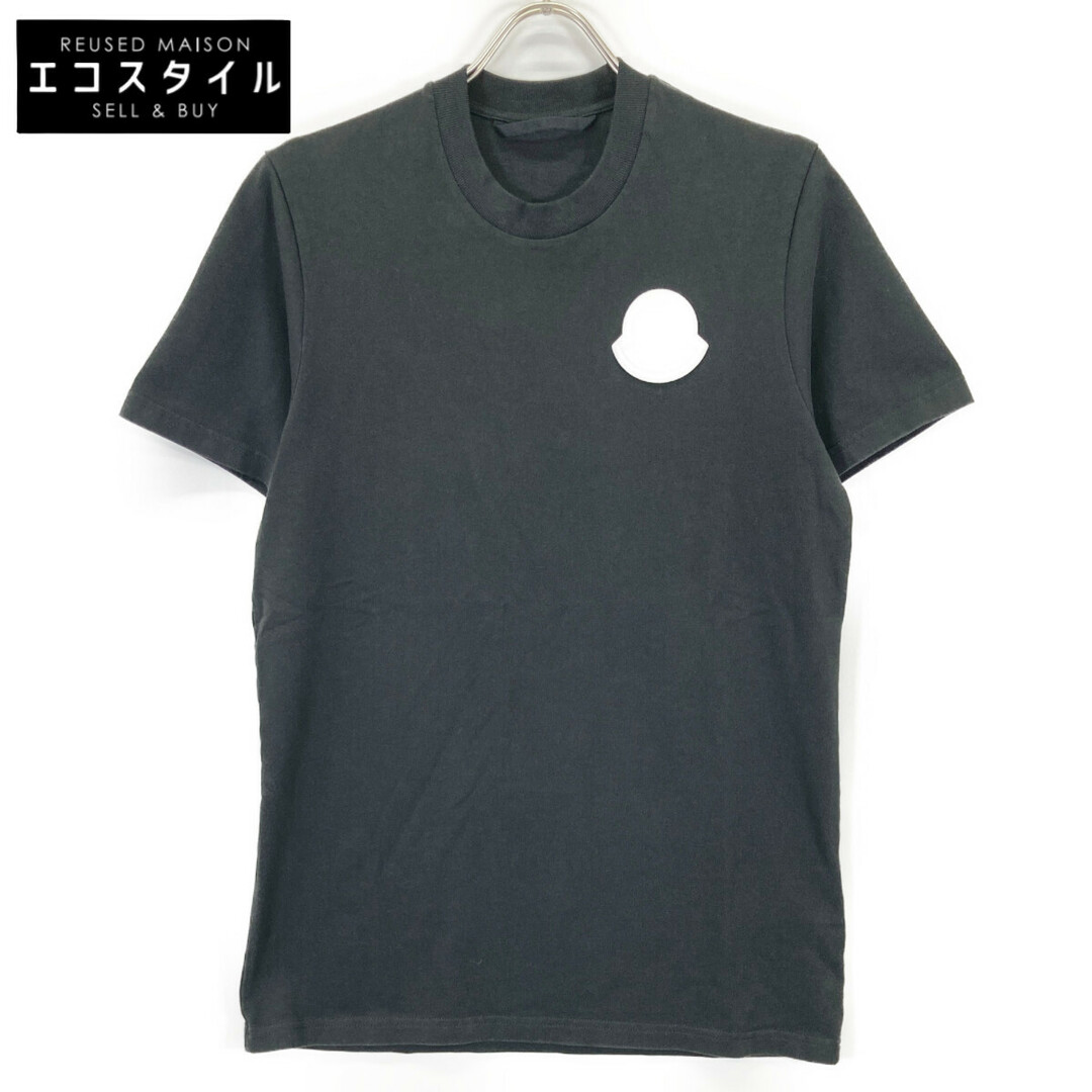 MONCLER - モンクレール 23年 J10918C00045 ブラック ワッペンロゴ Tシャツ MONCLER - モンクレール 23年 J10918C00045 ブラック ワッペンロゴ Tシャツ