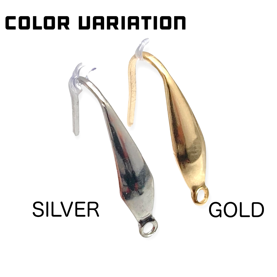 20個】18KGP ステンレス316L/ティアドロップ シルバー/A-6-4の 20個】18KGP ステンレス316L/ティアドロップ シルバー/A-6-4の