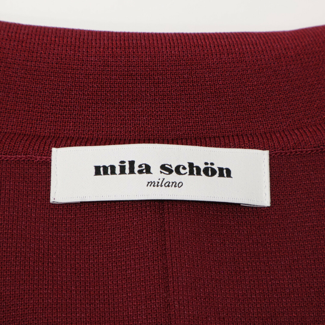 mila schon - ミラショーン ボルドー ミラノリブWフェイス ニットワンピース 44の mila schon - ミラショーン ボルドー ミラノリブWフェイス ニットワンピース 44の