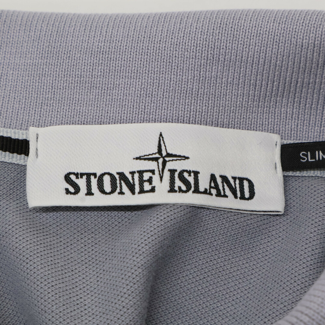 STONE ISLAND - ストーンアイランド 661522S67 ブルー スクエア刺繍 STONE ISLAND - ストーンアイランド 661522S67 ブルー スクエア刺繍