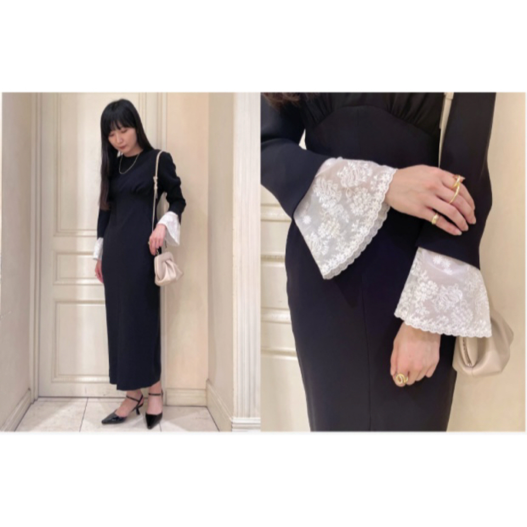 mame - Mame Kurogouchi 2024SS レースカフスドレスの通販 by mame - Mame Kurogouchi 2024SS レースカフスドレスの通販 by