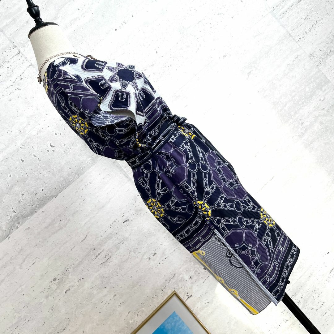 新品タグ付★HERMES★2024★シルク★総刺繍★ベルト付★ワンピース HERMES - 新品タグ付☆HERMES☆2024☆シルク☆総刺繍☆ベルト付