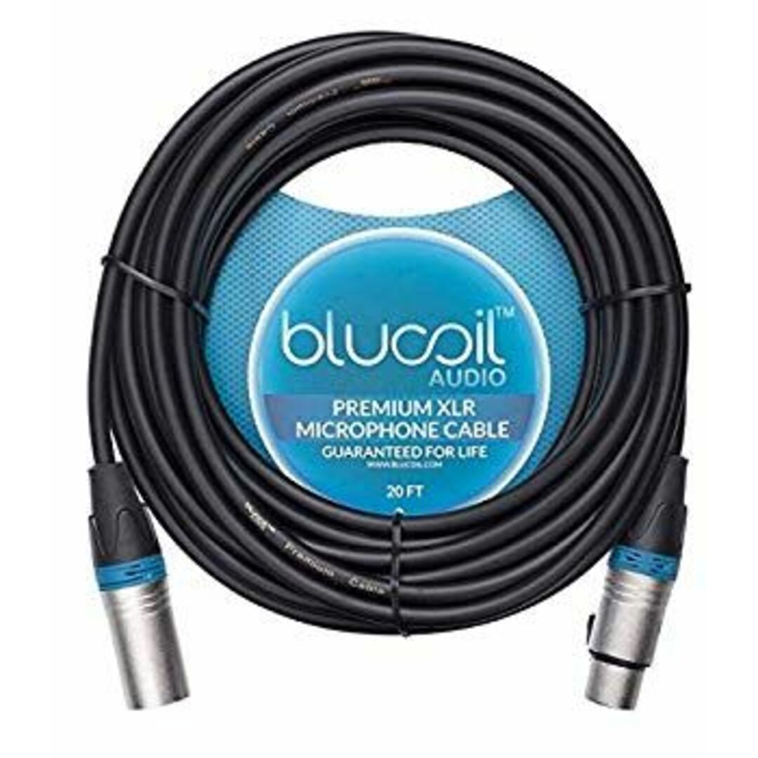 (未使用・未開封品) blucoilオーディオバランスXLRケーブル???プレミアムシリーズ3?- Pinマイクケーブル、スピーカー、Proデバイスケーブル、ブラック 20 Feet FBA_2 qdkdu57 楽器のレコーディング/PA機器(ケーブル)の商品写真