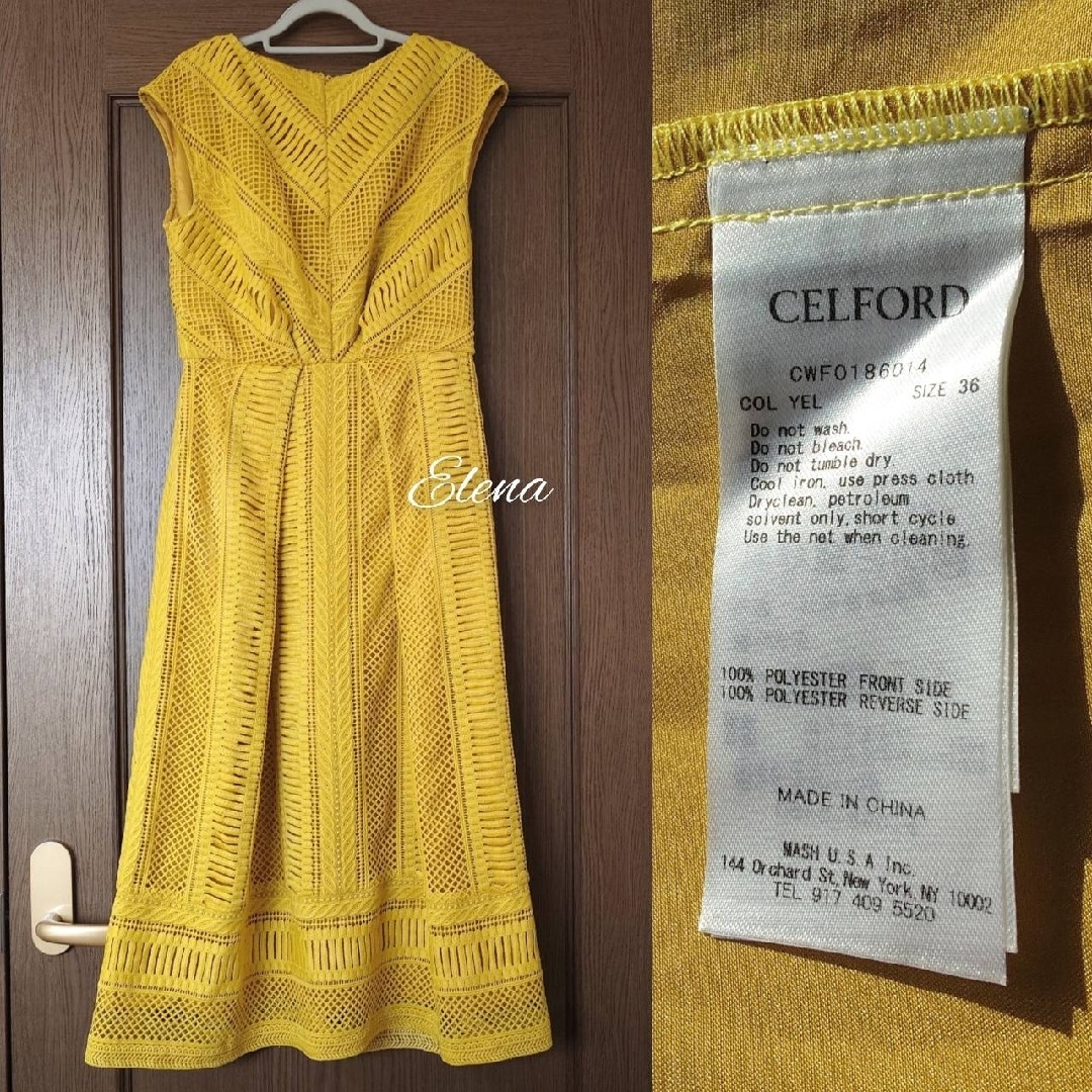 CELFORD - CELFORD♡ボーダー レース ワンピースの通販 by CELFORD - CELFORD♡ボーダー レース ワンピースの通販 by