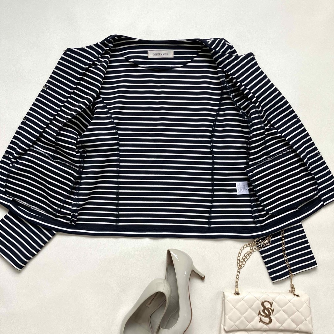 MISCH MASCH - ◇未使用◇ミッシュマッシュ◇ボーダーノーカラー MISCH MASCH - ◇未使用◇ミッシュマッシュ◇ボーダーノーカラー